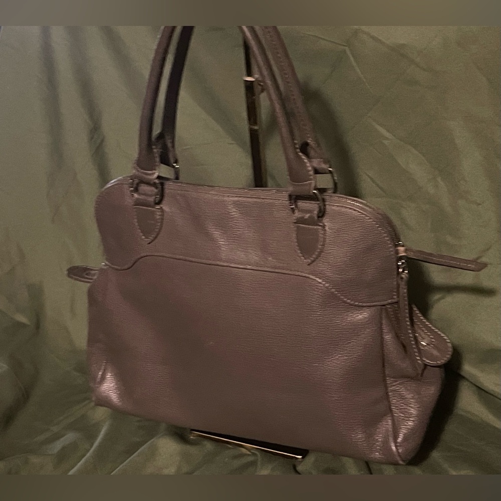 Longchamp Brown Two Way Pebbled Leather Handbag - Picture 2 of 12